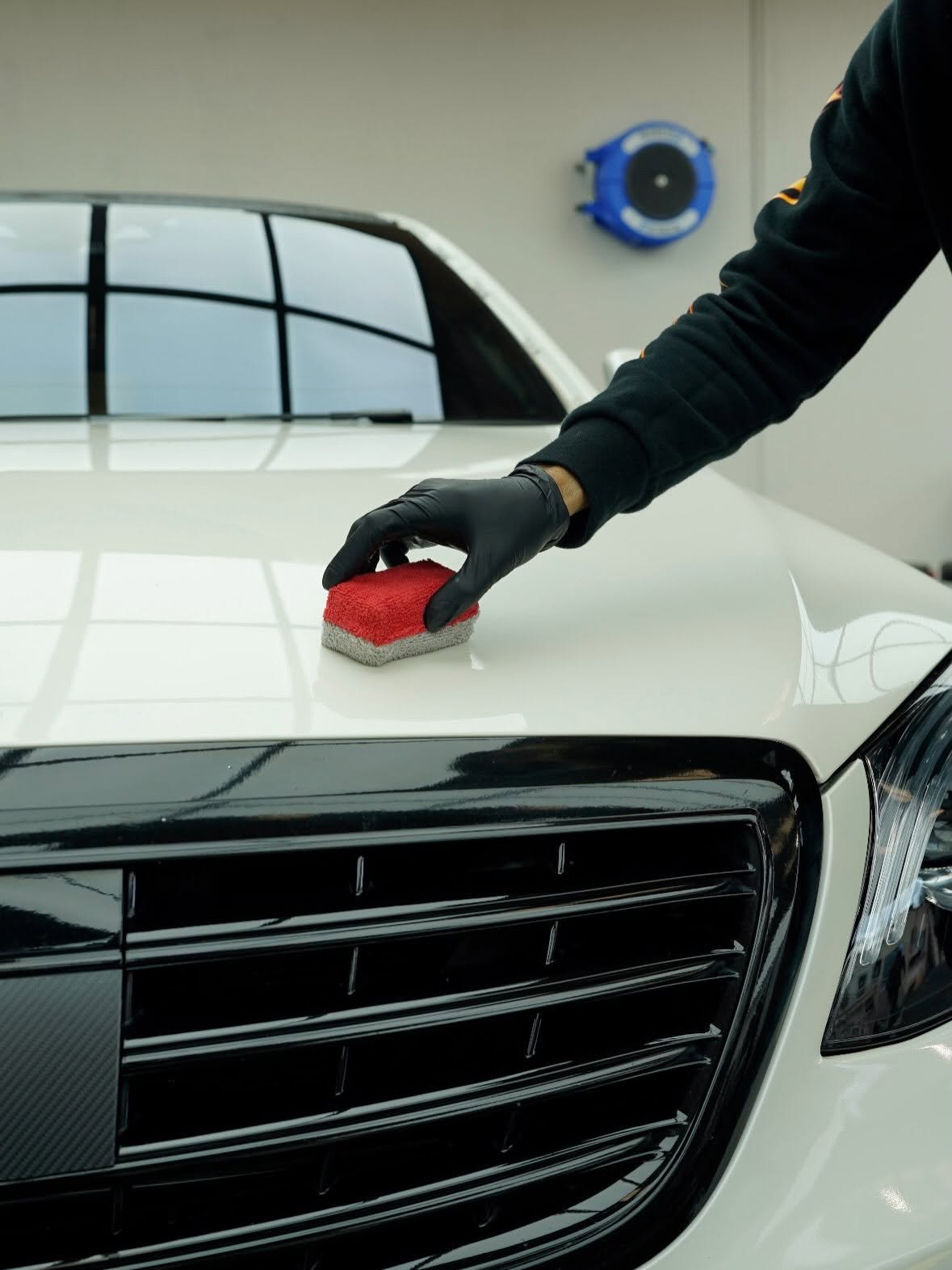Ceramic coating on a car